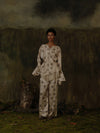 Mutedance 25 Autumn/Winter Elastic Waist Drawstring Loose Casual Pants Flower Dye MD-MD25FW80-khaki (MD25FW77)